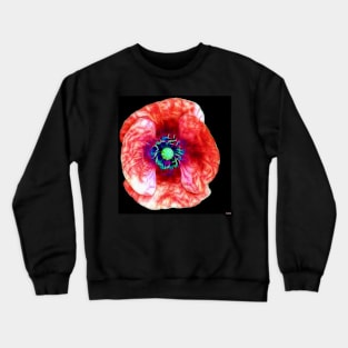 Poppy Flower Close Up Crewneck Sweatshirt